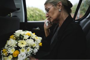 Grieving widow